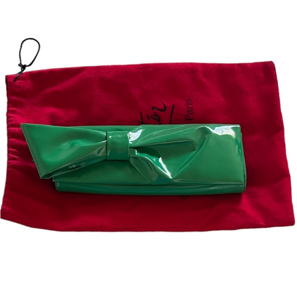Authentic Christian Louboutin Limited Edition Aurora Patent Ribbon Clutch